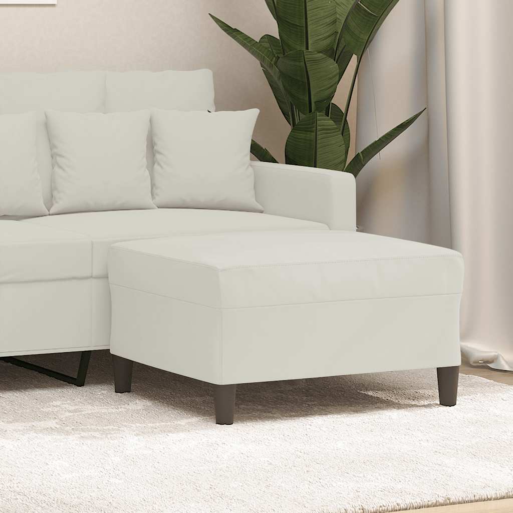 fodskammel 70x55x41 cm velour cremefarvet
