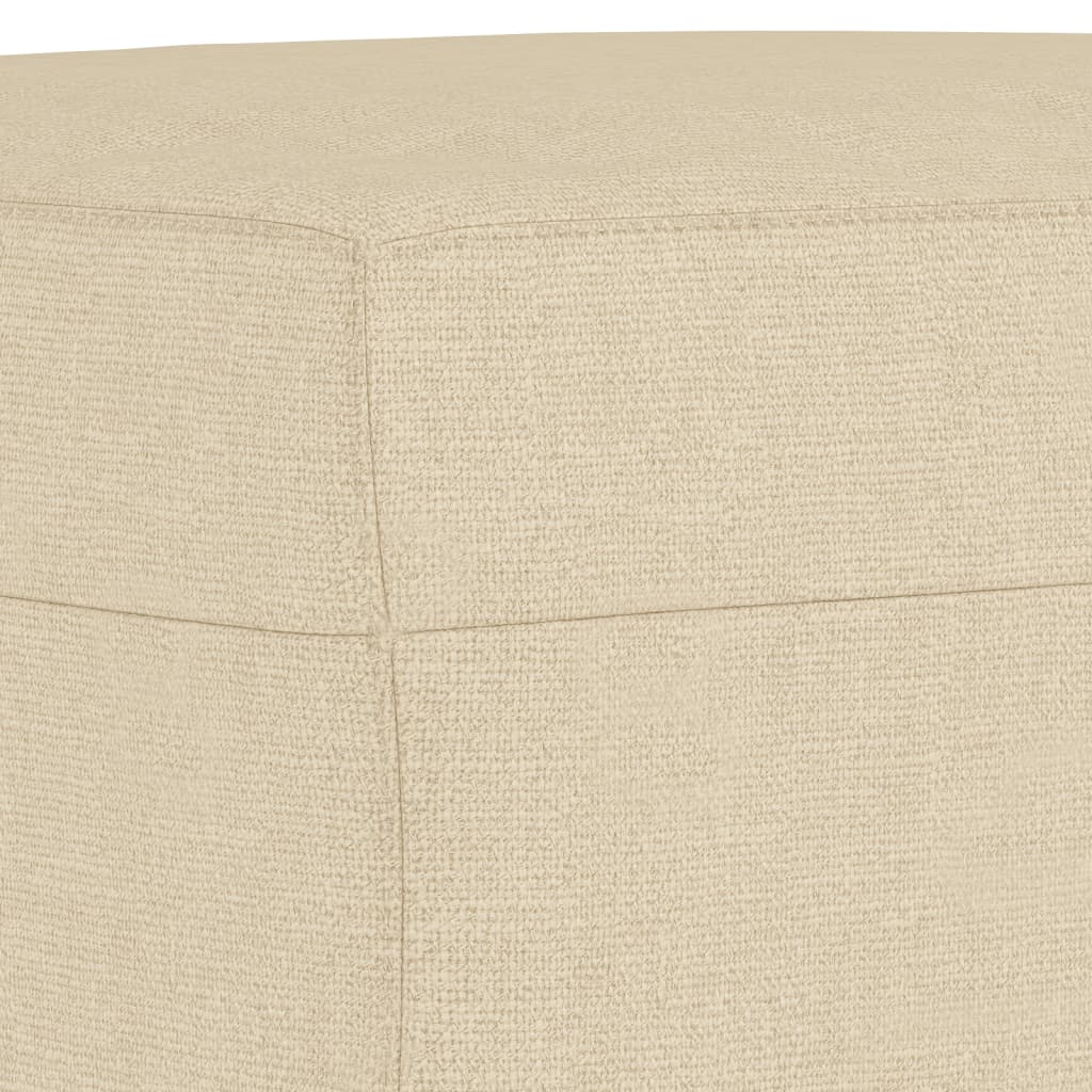 fodskammel 60x50x41 cm stof cremefarvet