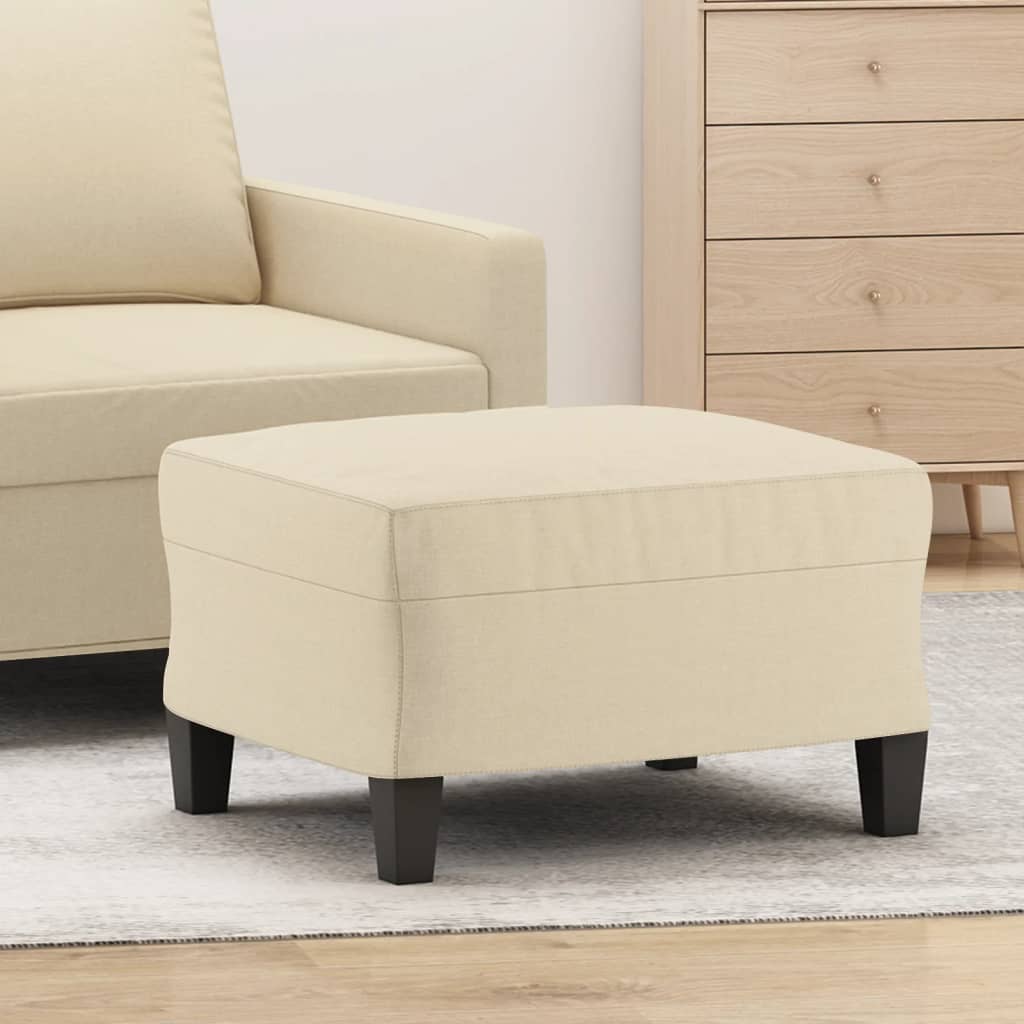 fodskammel 60x50x41 cm stof cremefarvet