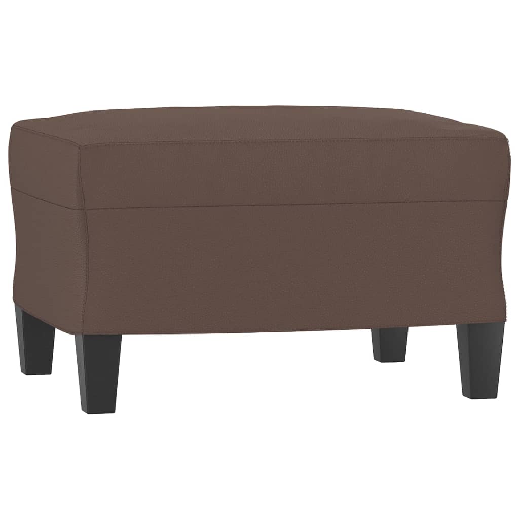 fodskammel 60x50x41 cm kunstlæder brun