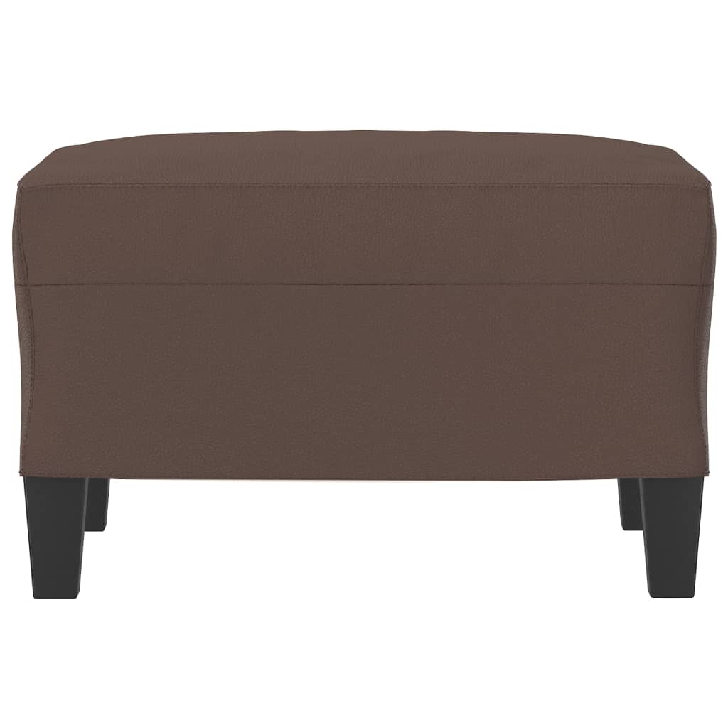 fodskammel 60x50x41 cm kunstlæder brun
