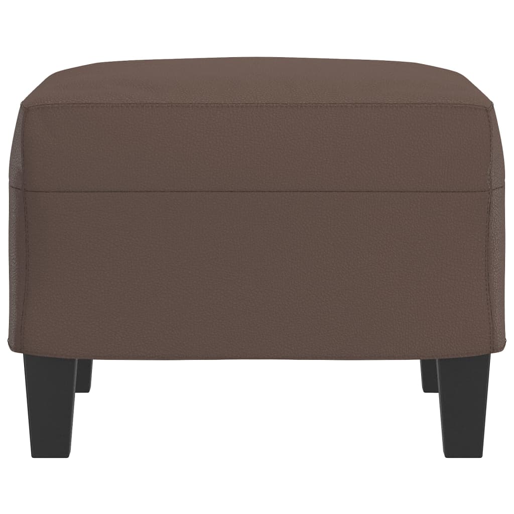 fodskammel 60x50x41 cm kunstlæder brun