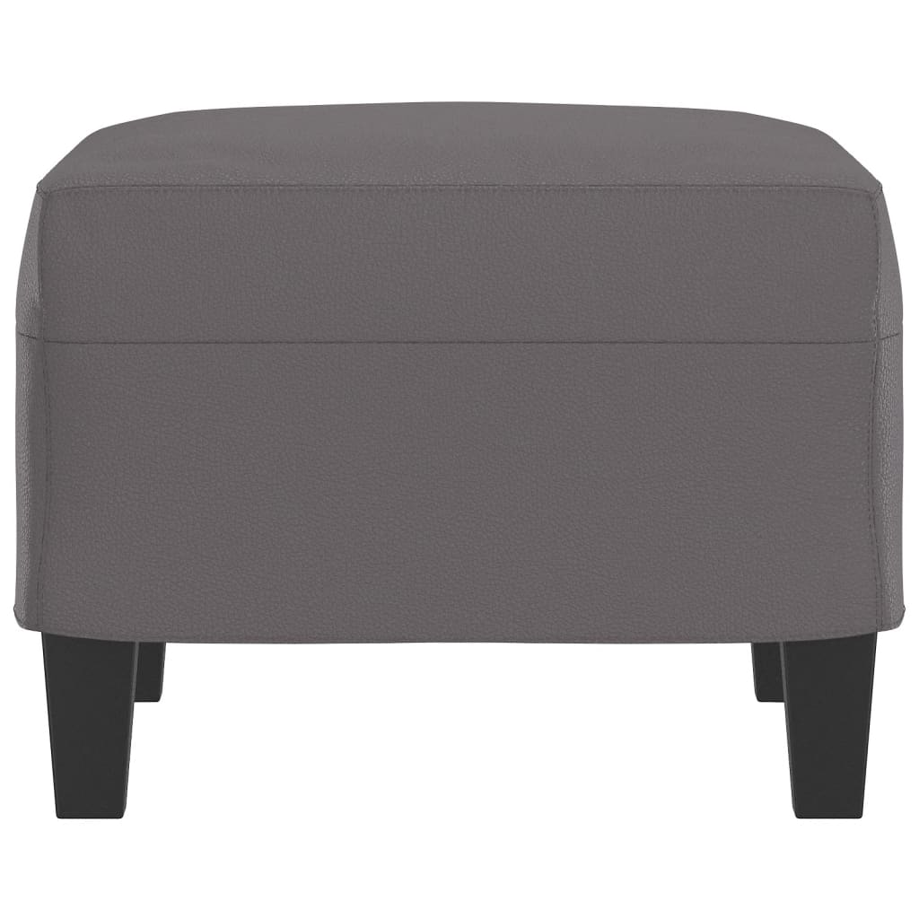 fodskammel 60x50x41 cm kunstlæder grå