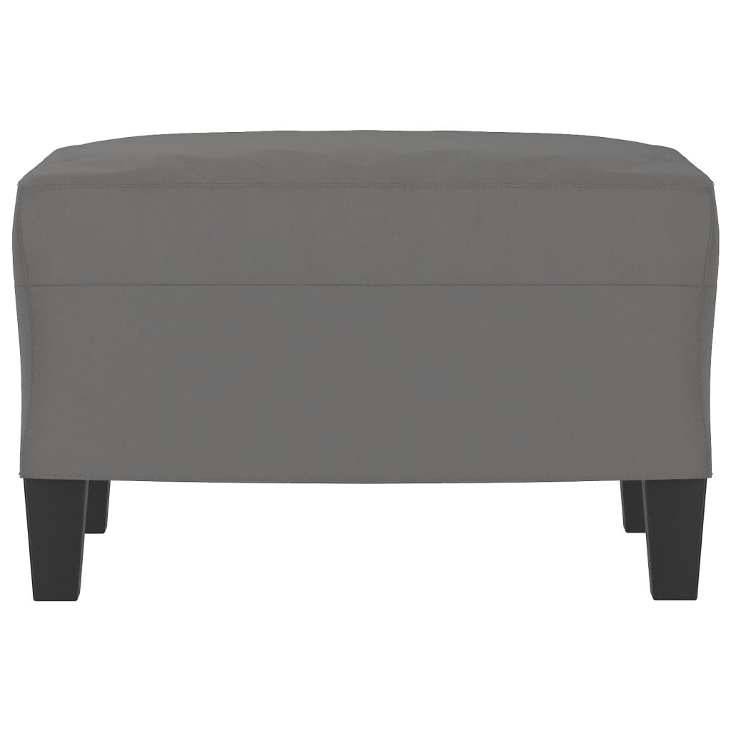 fodskammel 60x50x41 cm mikrofiberstof mørkegrå