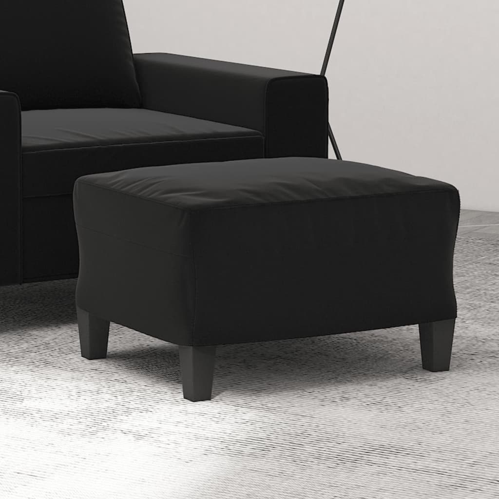 fodskammel 60x50x41 cm mikrofiberstof sort