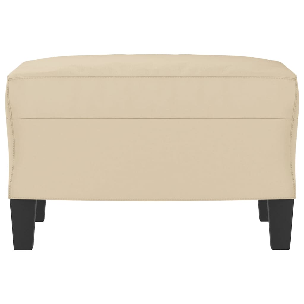 fodskammel 60x50x41 cm mikrofiberstof cremefarvet