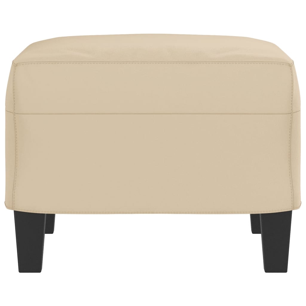 fodskammel 60x50x41 cm mikrofiberstof cremefarvet