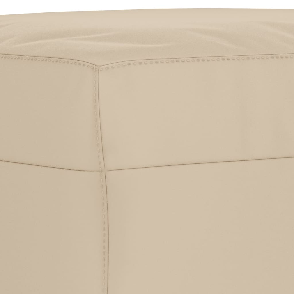 fodskammel 60x50x41 cm mikrofiberstof cremefarvet
