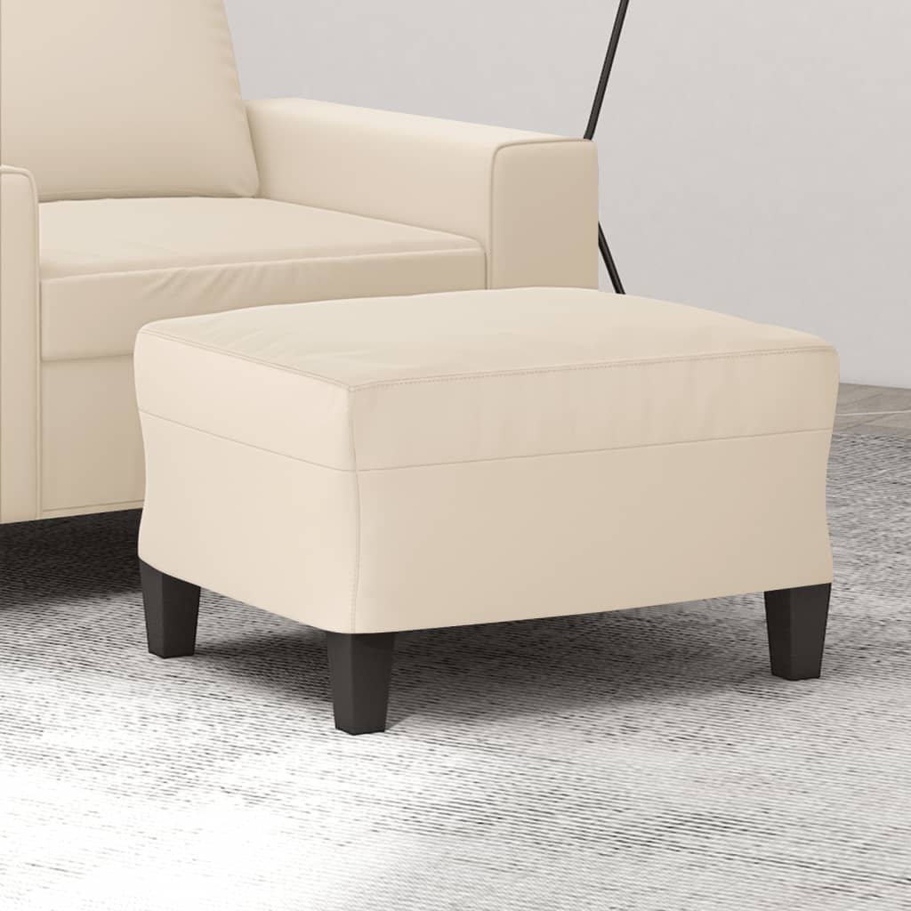 fodskammel 60x50x41 cm mikrofiberstof beige