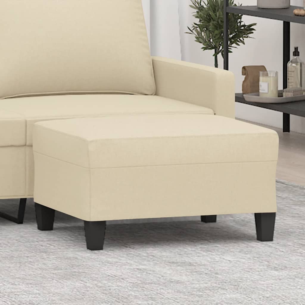 fodskammel 70x55x41 cm stof cremefarvet