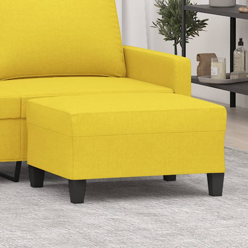 fodskammel 70x55x41 cm stof lysegul