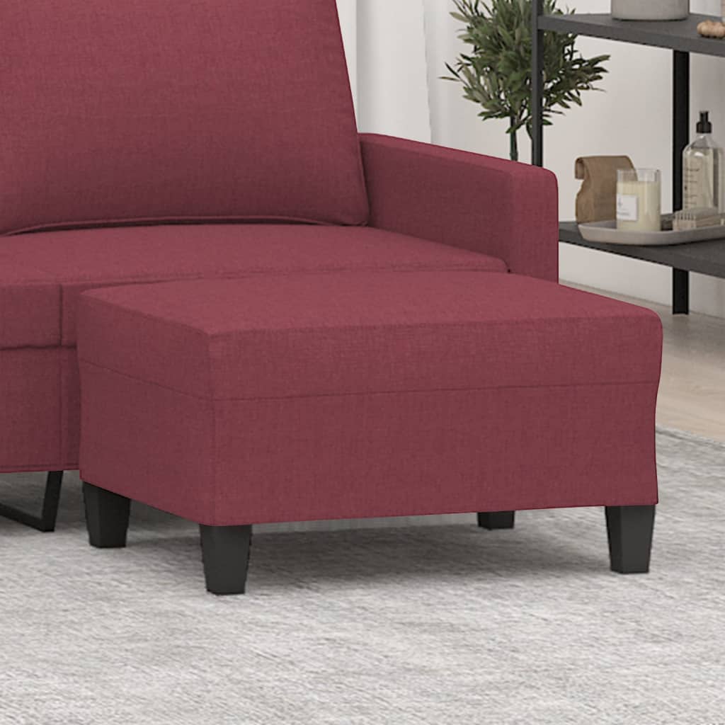 fodskammel 70x55x41 cm stof vinrød
