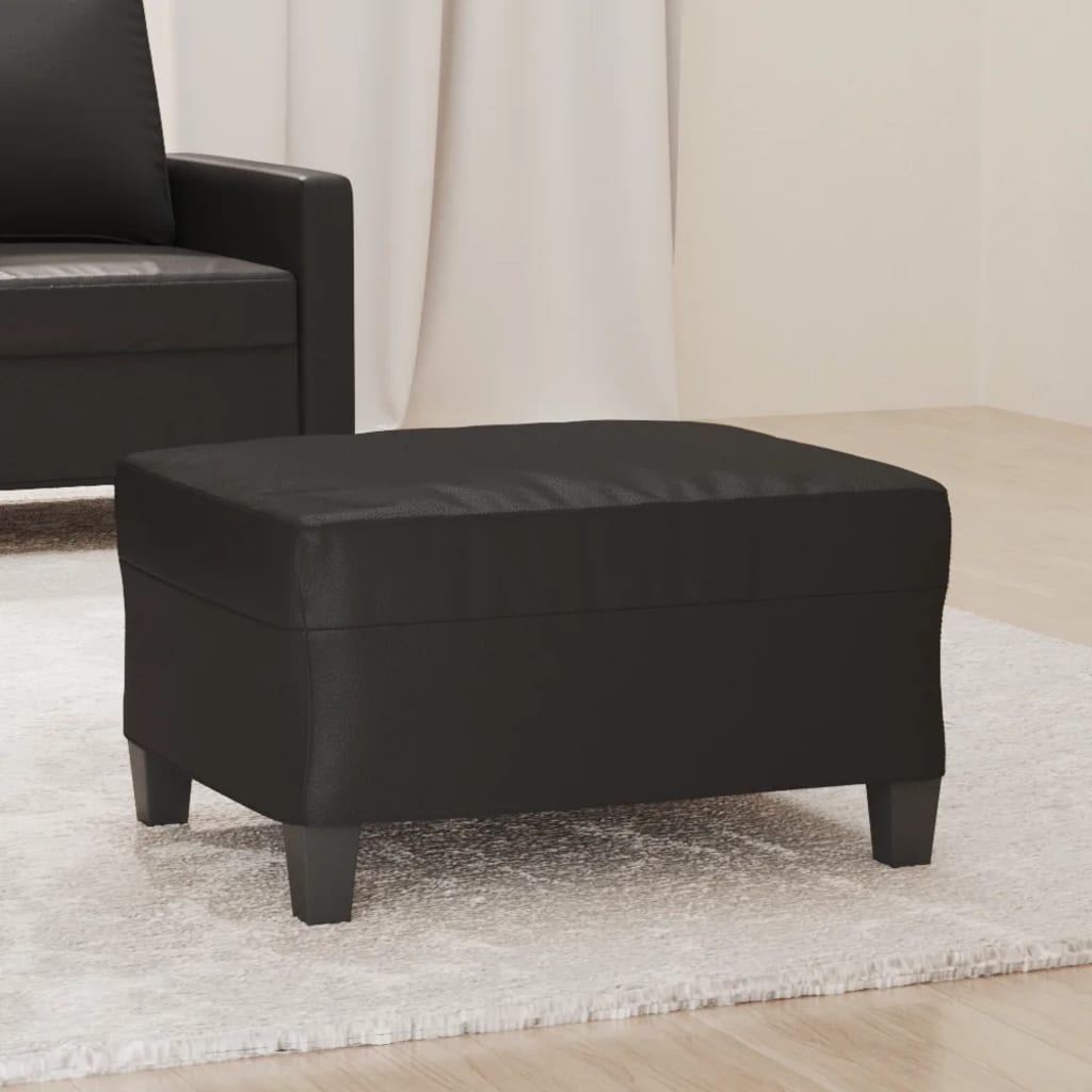 fodskammel 70x55x41 cm kunstlæder sort