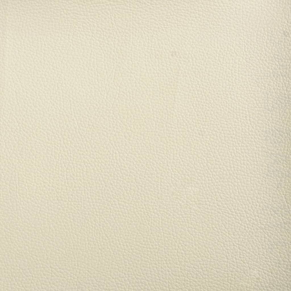 fodskammel 70x55x41 cm kunstlæder cremefarvet