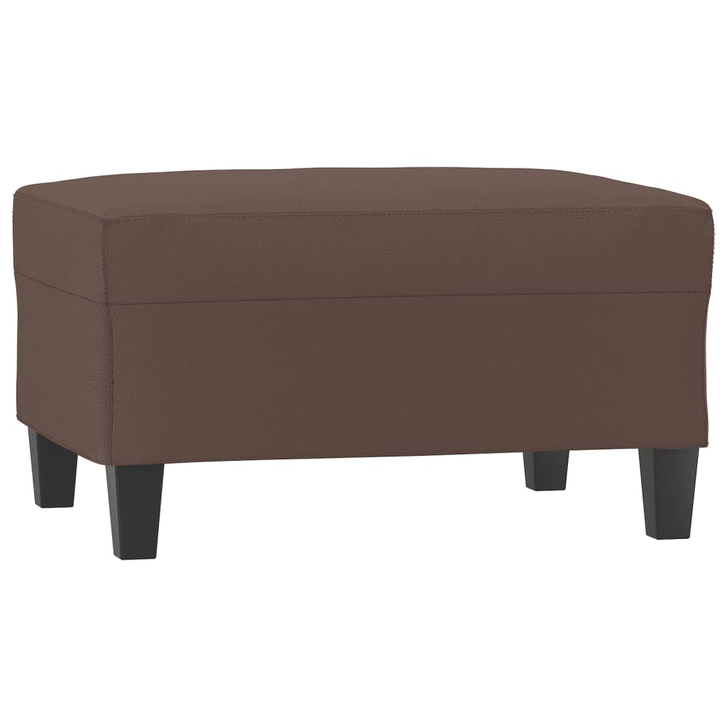 fodskammel 70x55x41 cm kunstlæder brun