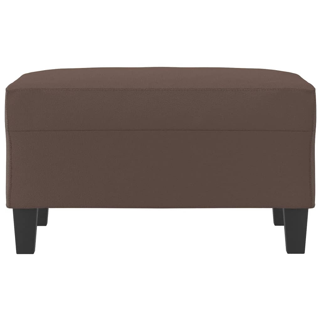 fodskammel 70x55x41 cm kunstlæder brun