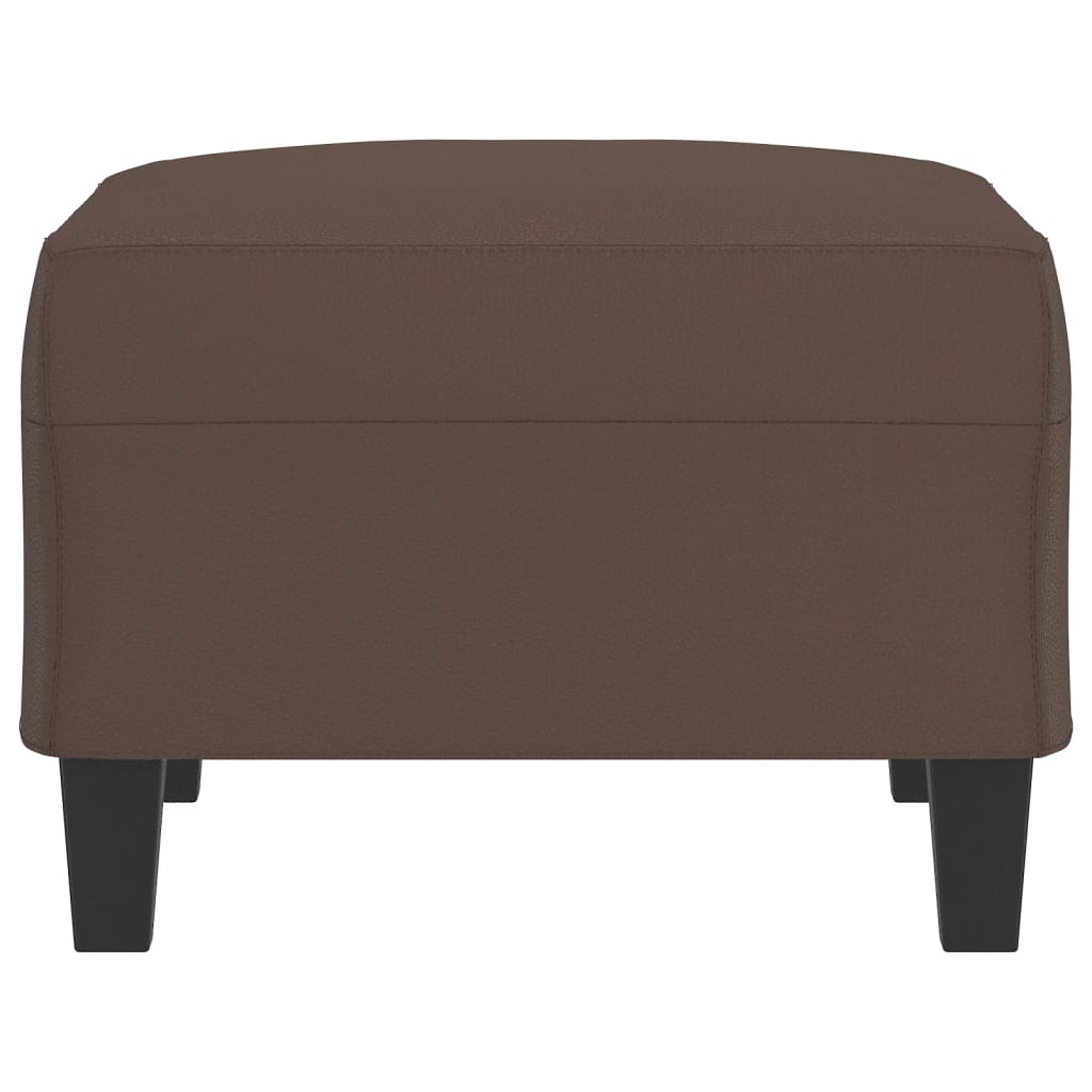 fodskammel 70x55x41 cm kunstlæder brun