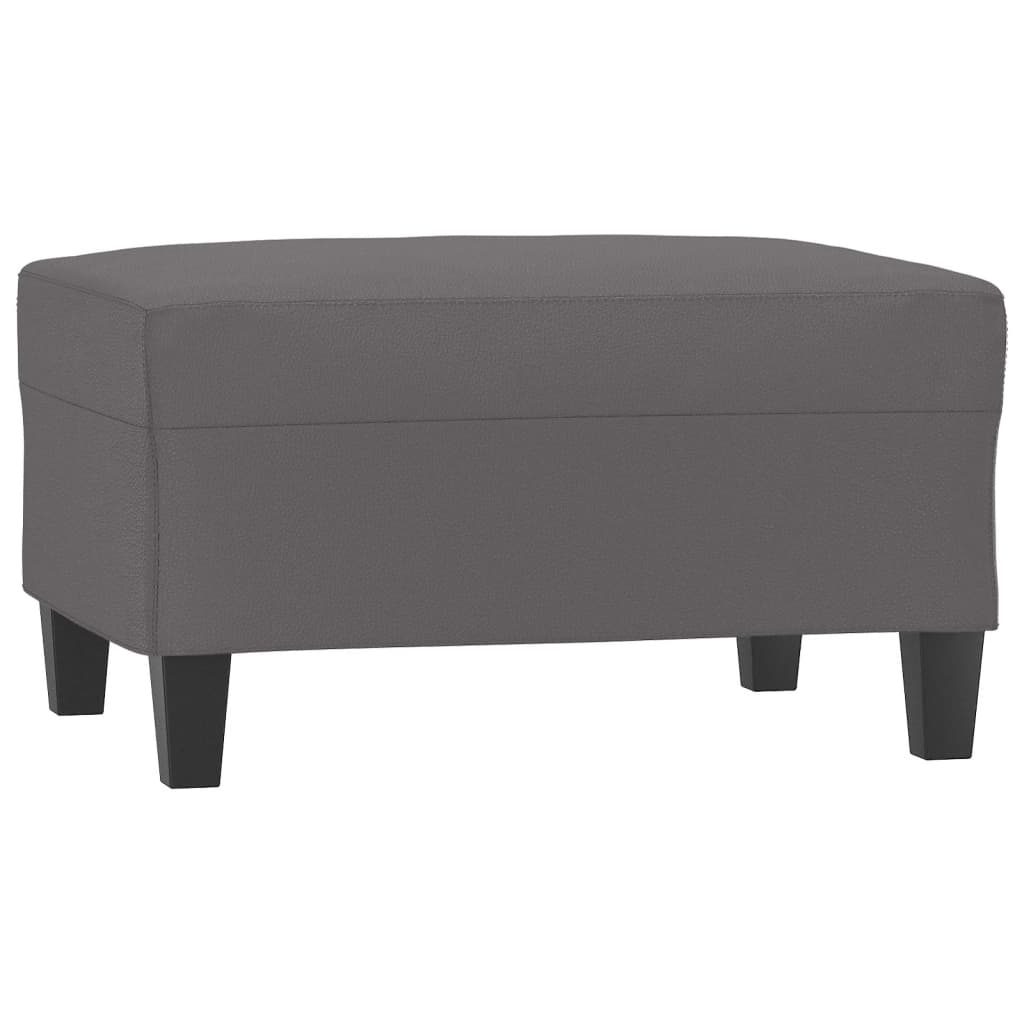 fodskammel 70x55x41 cm kunstlæder grå