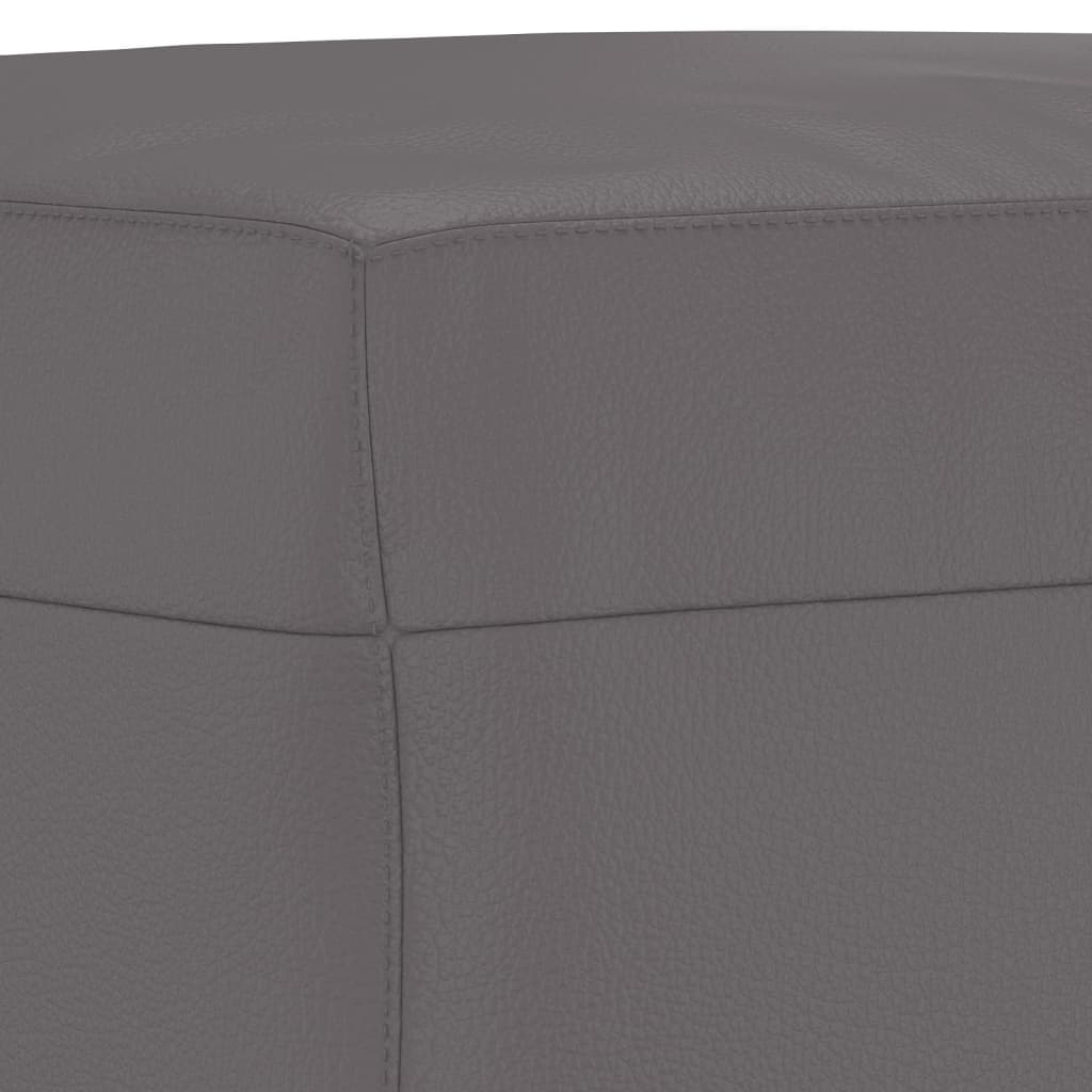 fodskammel 70x55x41 cm kunstlæder grå