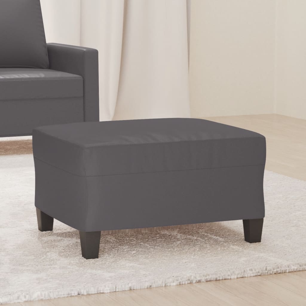 fodskammel 70x55x41 cm kunstlæder grå