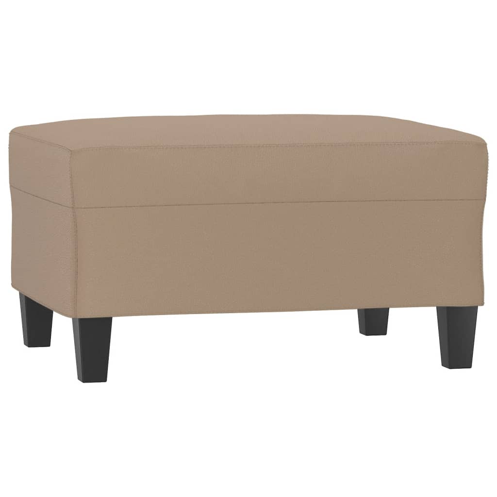 fodskammel 70x55x41 cm kunstlæder cappuccinofarvet
