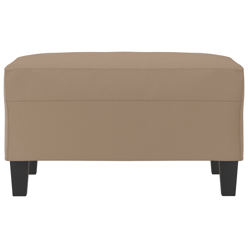 fodskammel 70x55x41 cm kunstlæder cappuccinofarvet