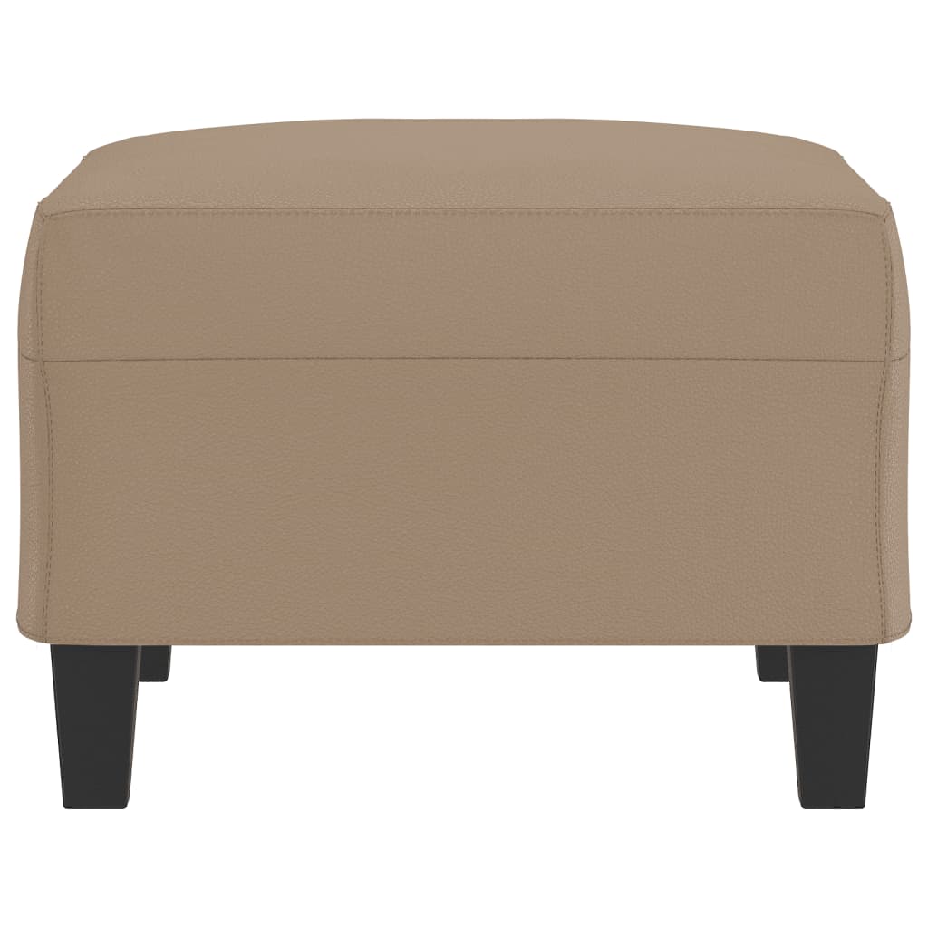 fodskammel 70x55x41 cm kunstlæder cappuccinofarvet