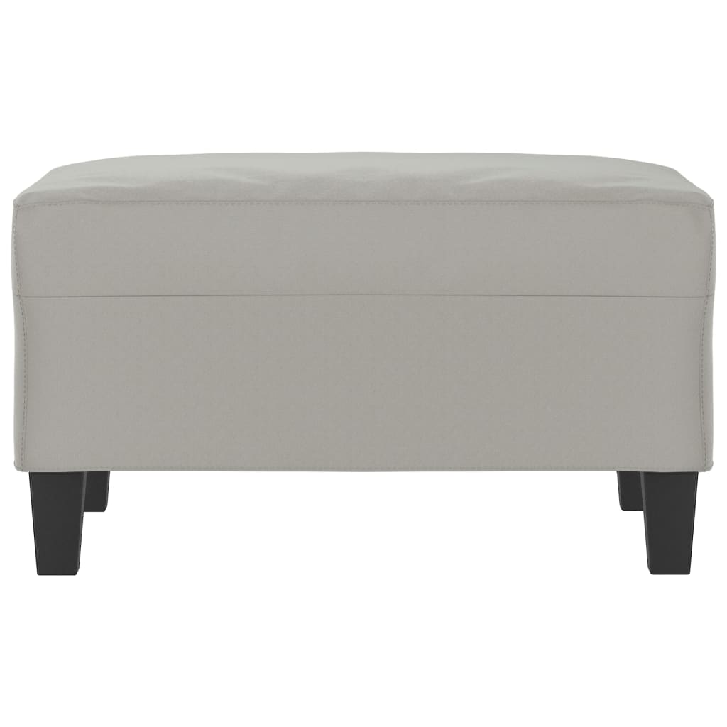 fodskammel 70x55x41 cm mikrofiberstof lysegrå