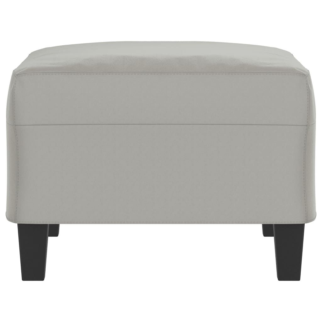 fodskammel 70x55x41 cm mikrofiberstof lysegrå