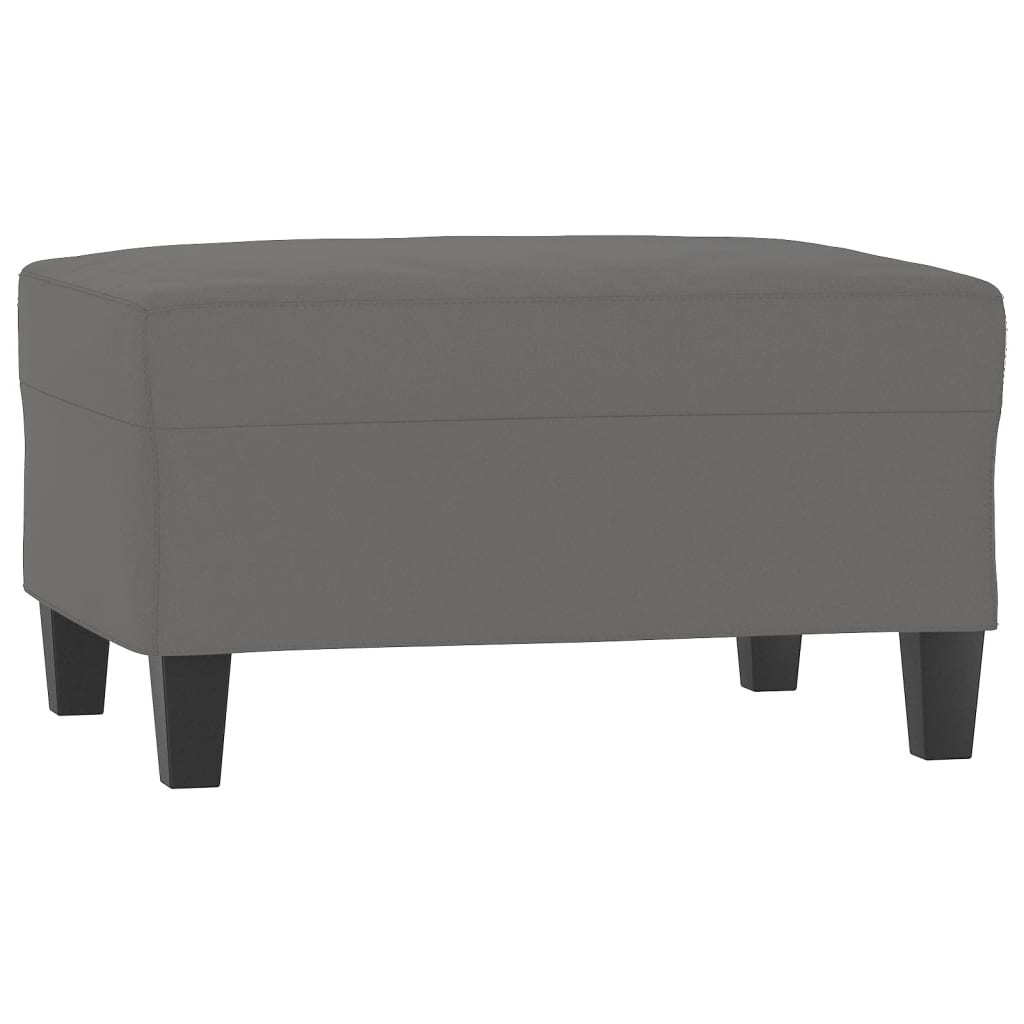 fodskammel 70x55x41 cm mikrofiberstof mørkegrå