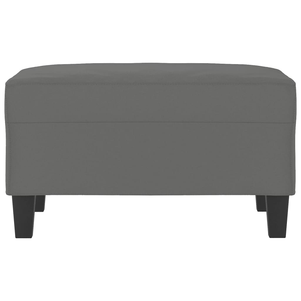 fodskammel 70x55x41 cm mikrofiberstof mørkegrå