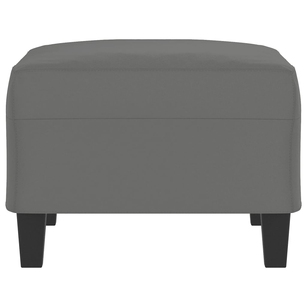 fodskammel 70x55x41 cm mikrofiberstof mørkegrå