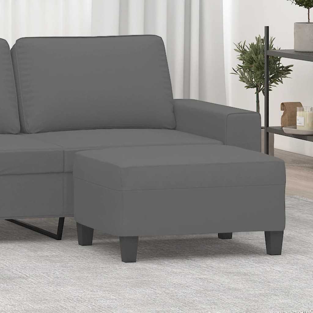 fodskammel 70x55x41 cm mikrofiberstof mørkegrå