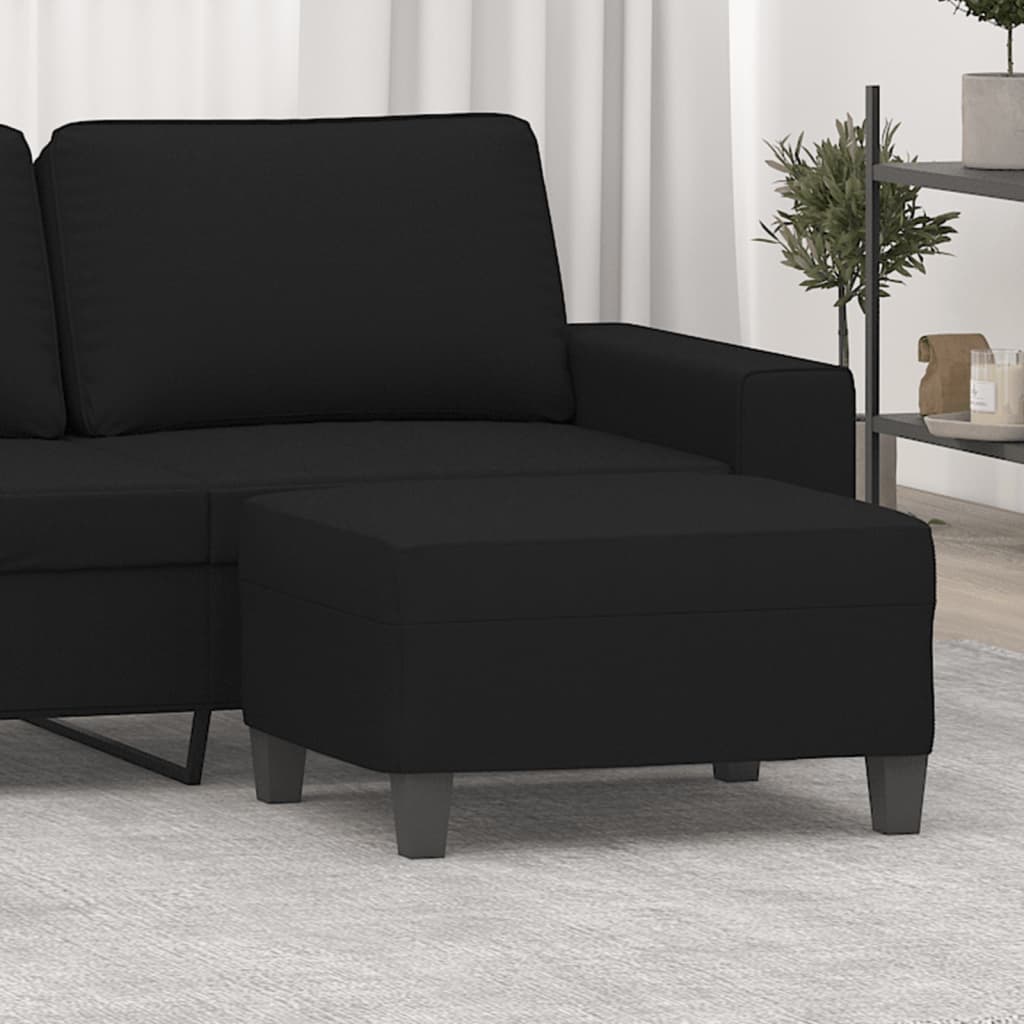 fodskammel 70x55x41 cm mikrofiberstof sort