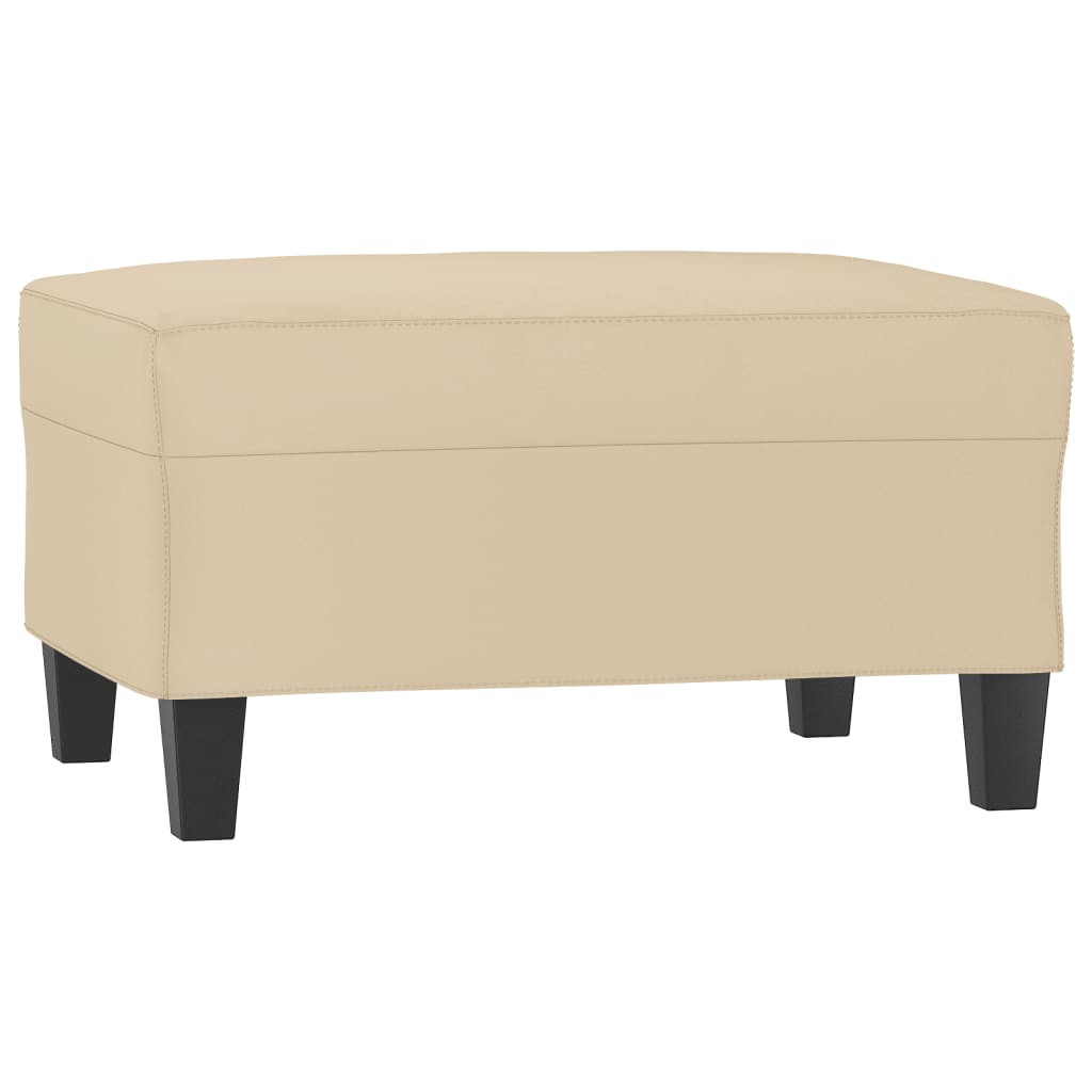fodskammel 70x55x41 cm mikrofiberstof cremefarvet
