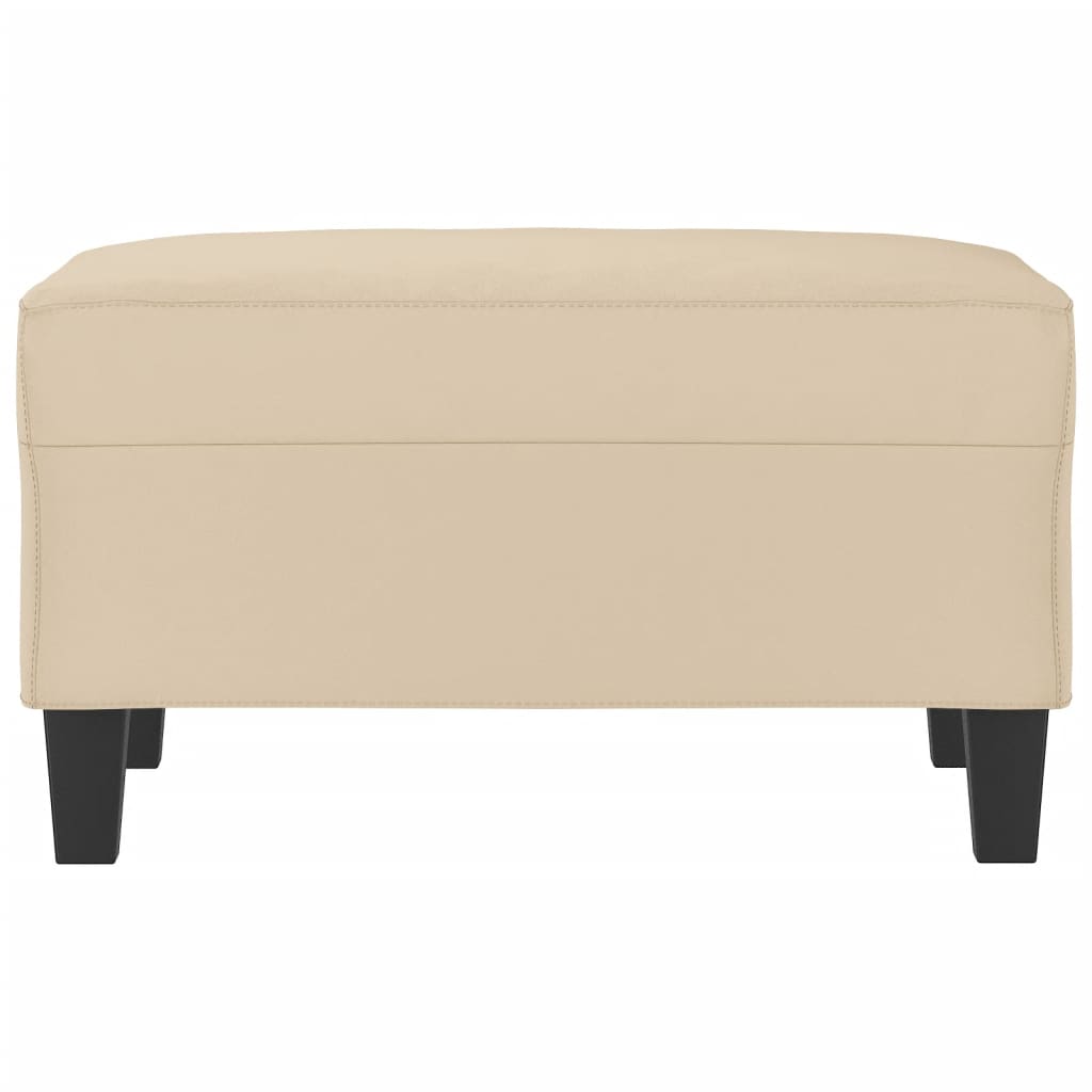 fodskammel 70x55x41 cm mikrofiberstof cremefarvet