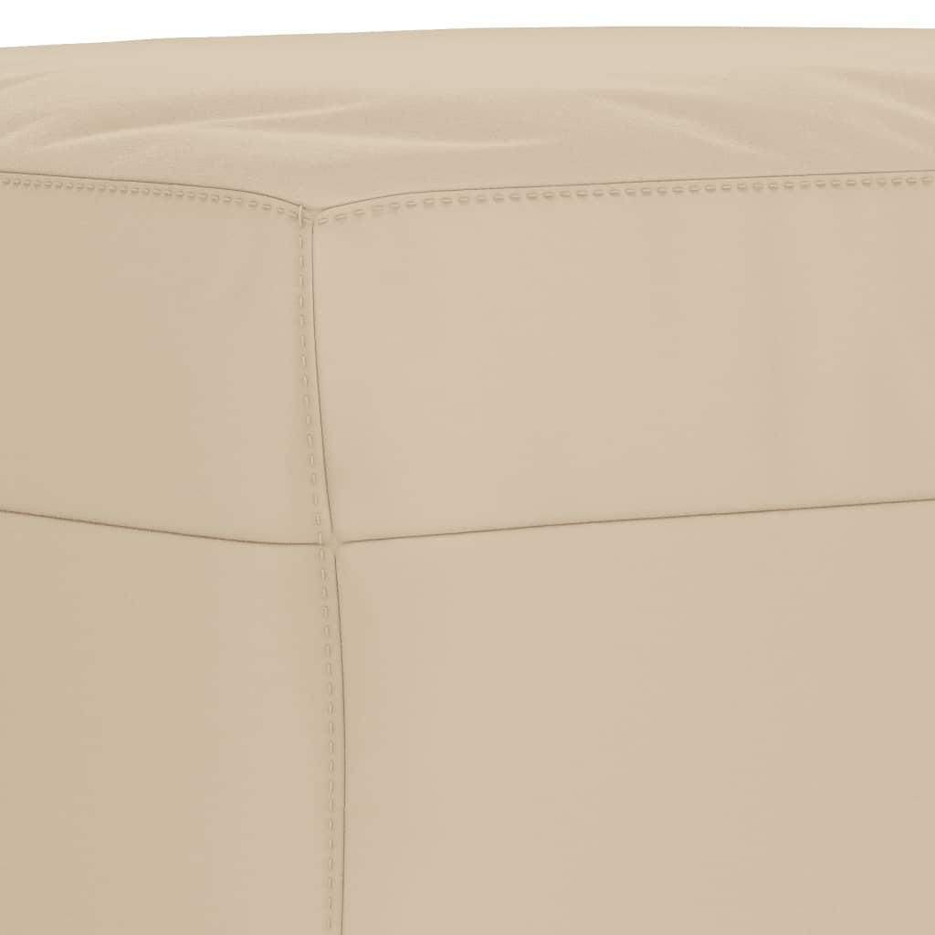 fodskammel 70x55x41 cm mikrofiberstof cremefarvet