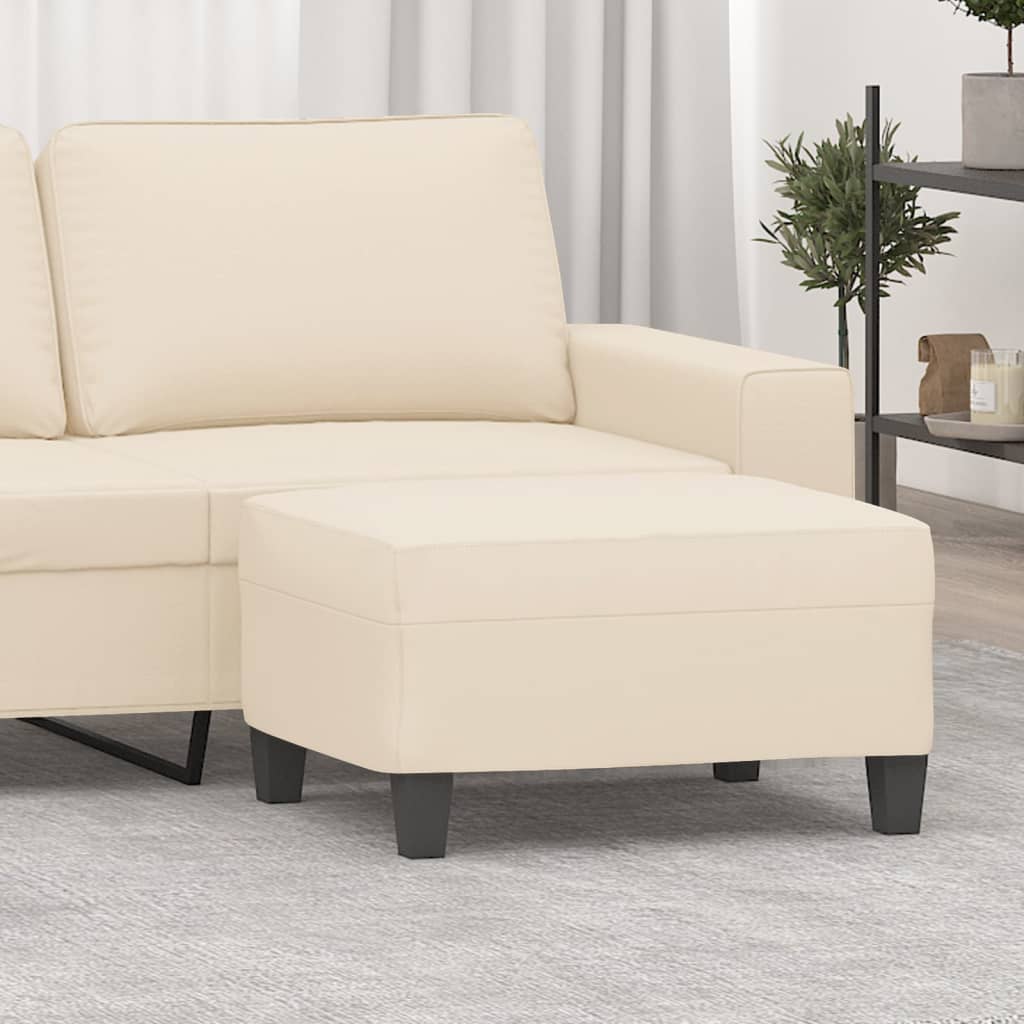 fodskammel 70x55x41 cm mikrofiberstof beige