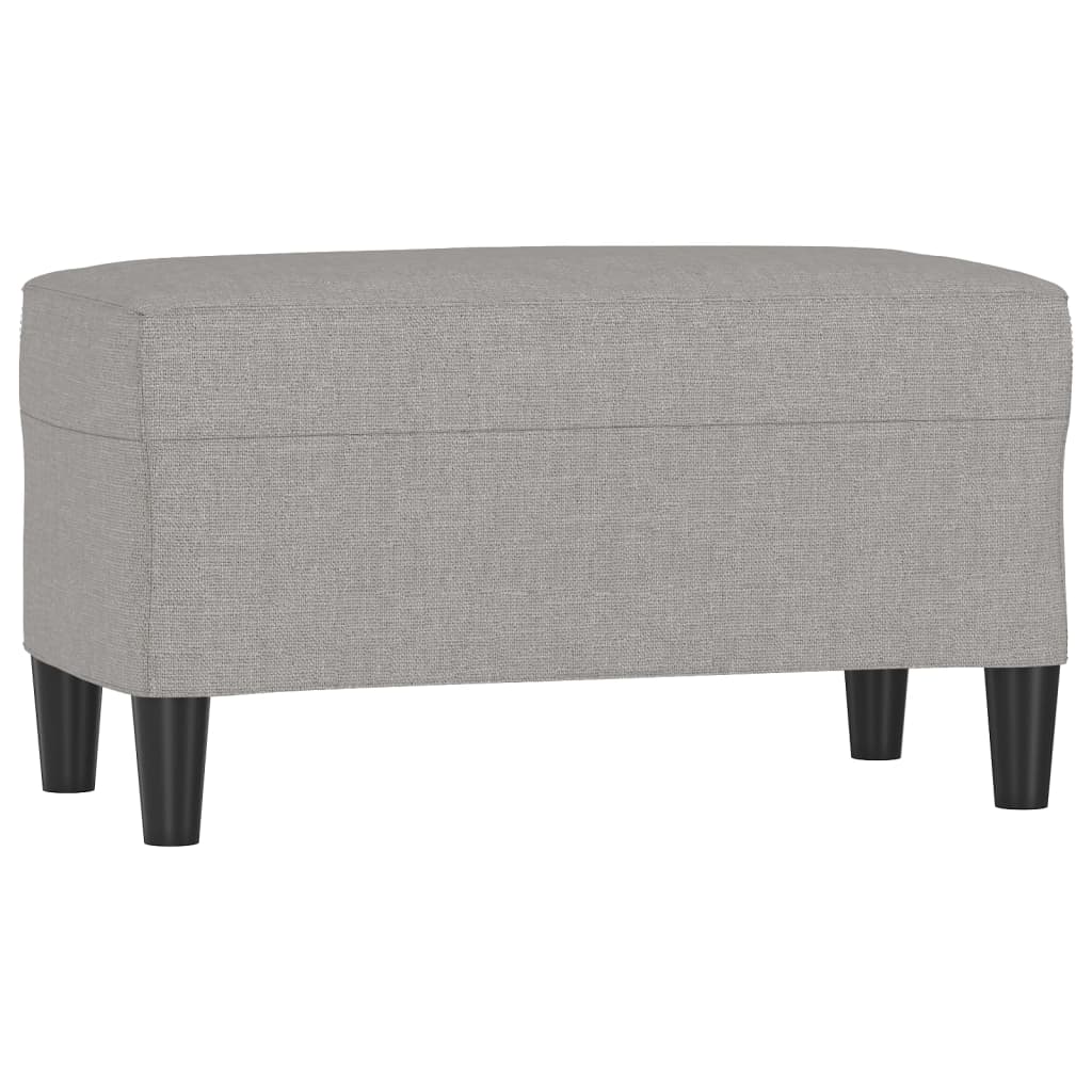 bænk 70x35x41 cm stof lysegrå