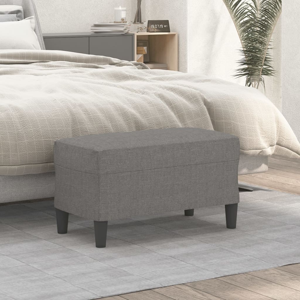 bænk 70x35x41 cm stof mørkegrå