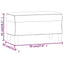 bænk 70x35x41 cm stof sort