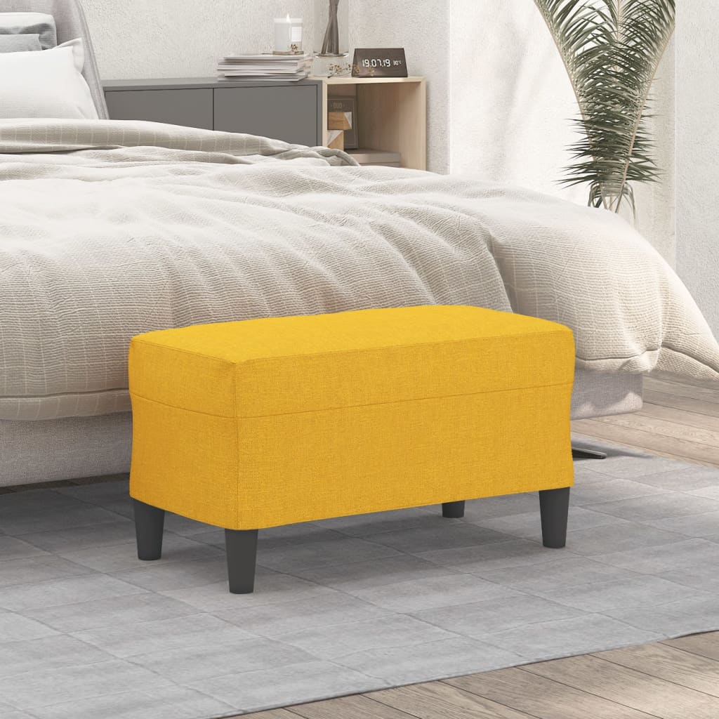 bænk 70x35x41 cm stof gul