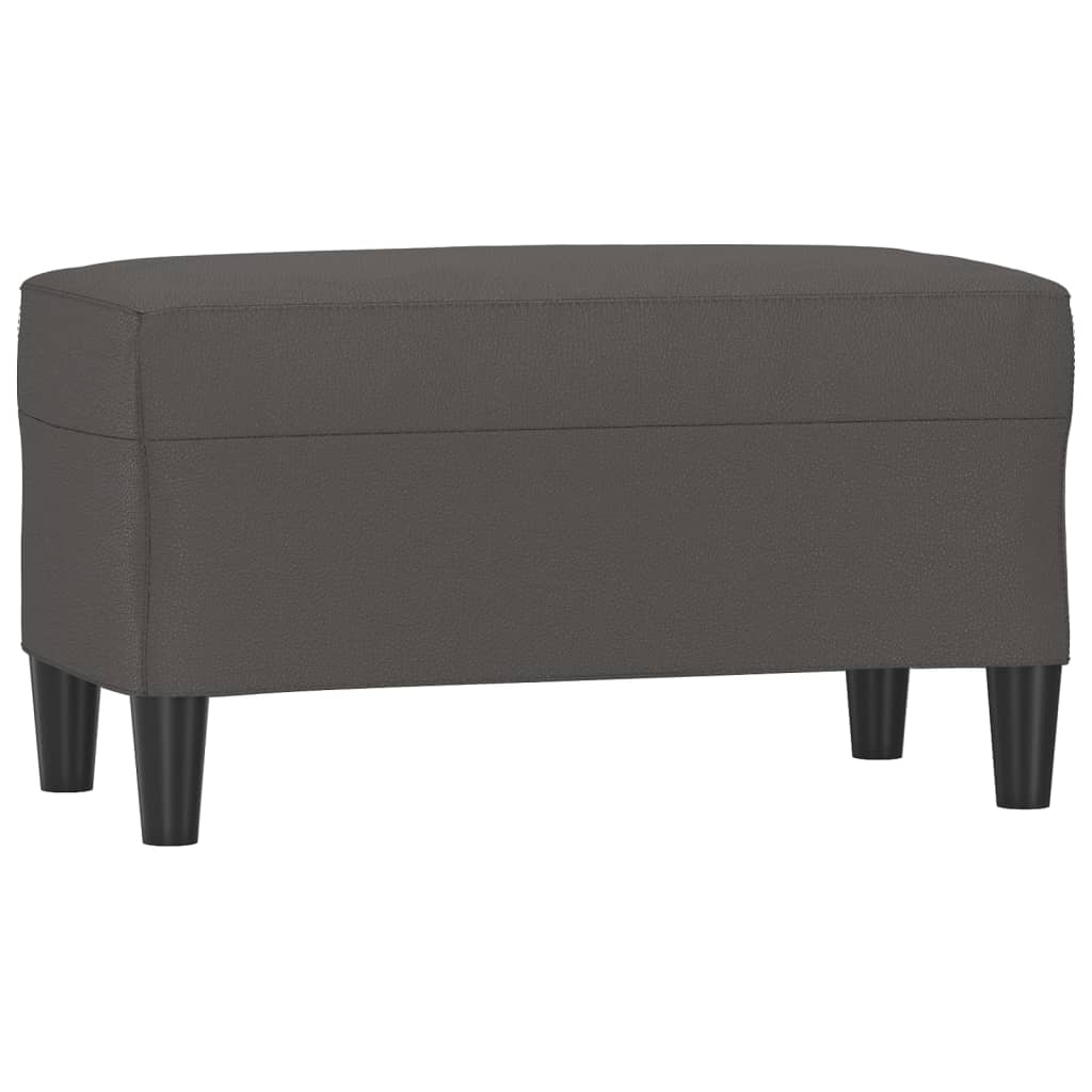 bænk 70x35x41 cm kunstlæder grå