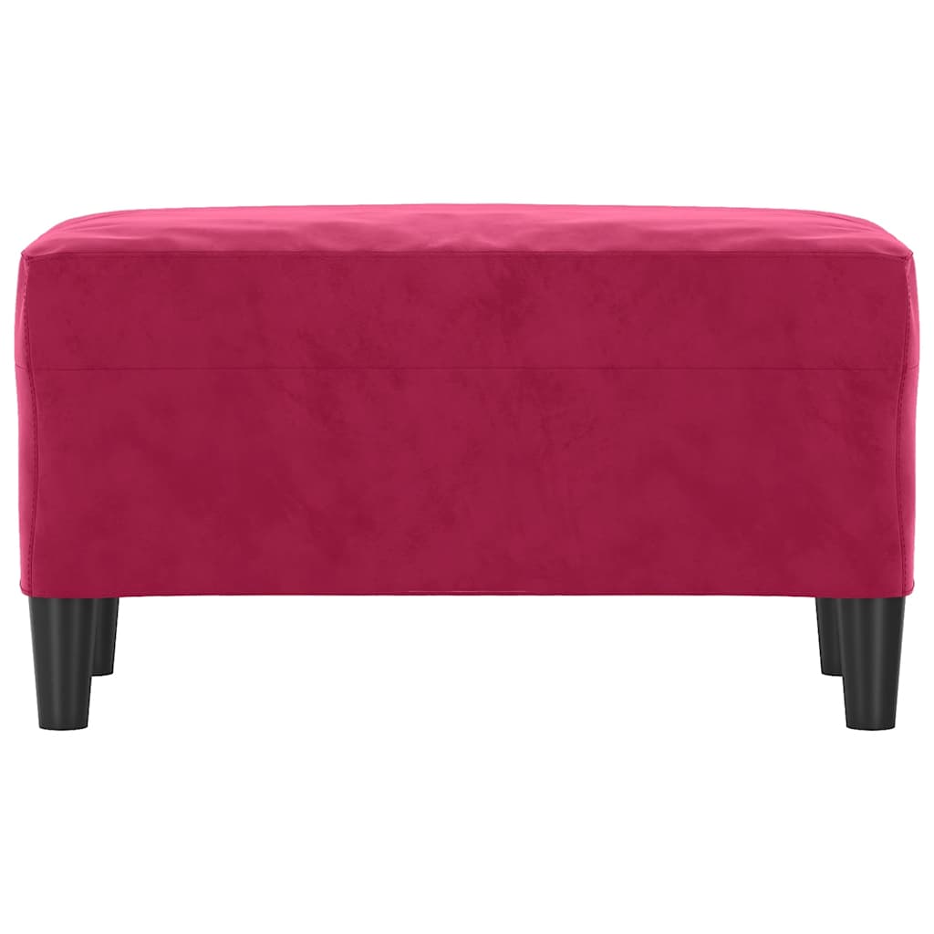 bænk 70x35x41 cm velour vinrød