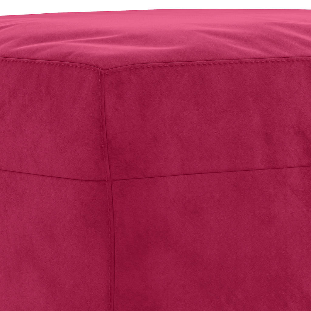 bænk 70x35x41 cm velour vinrød