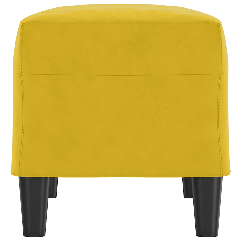 bænk 70x35x41 cm velour gul