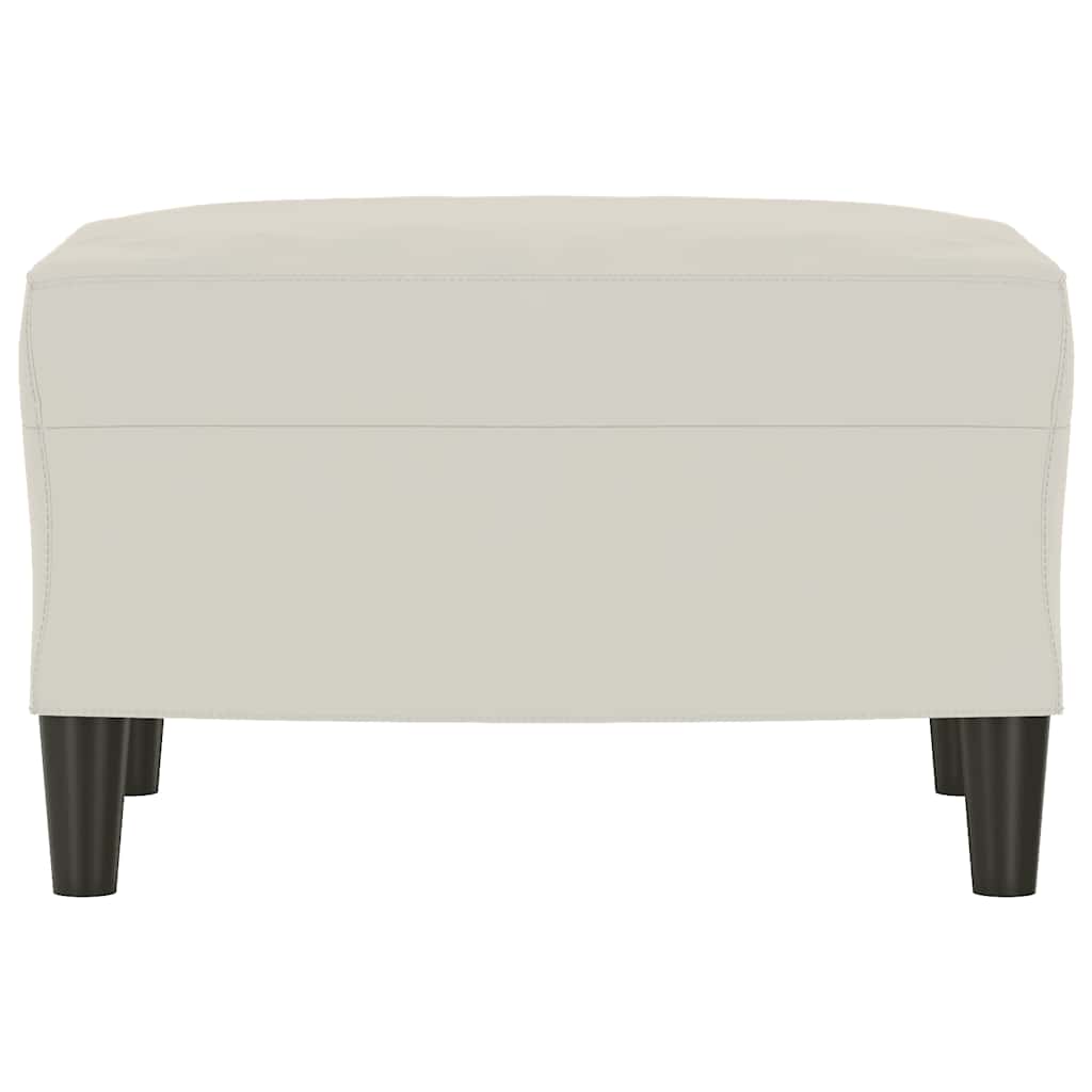 bænk 70x35x41 cm velour cremefarvet
