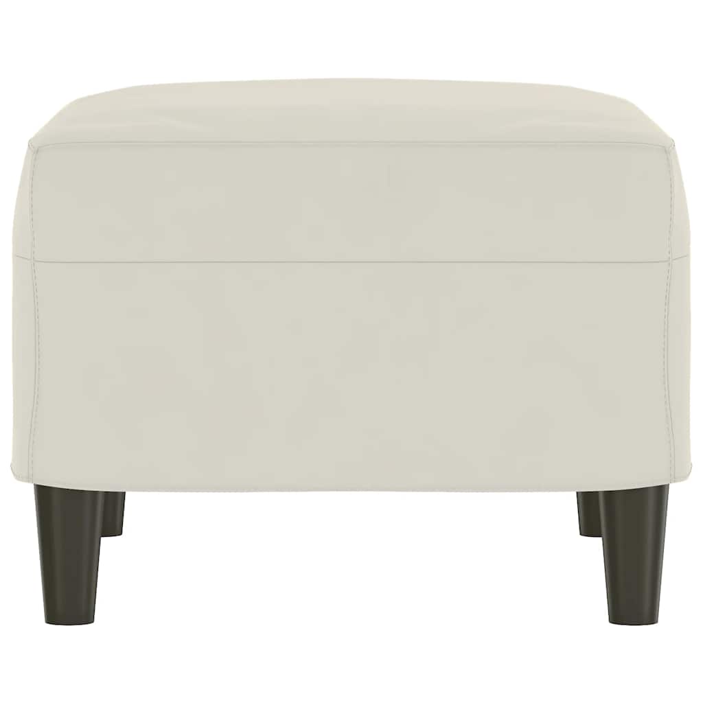 bænk 70x35x41 cm velour cremefarvet