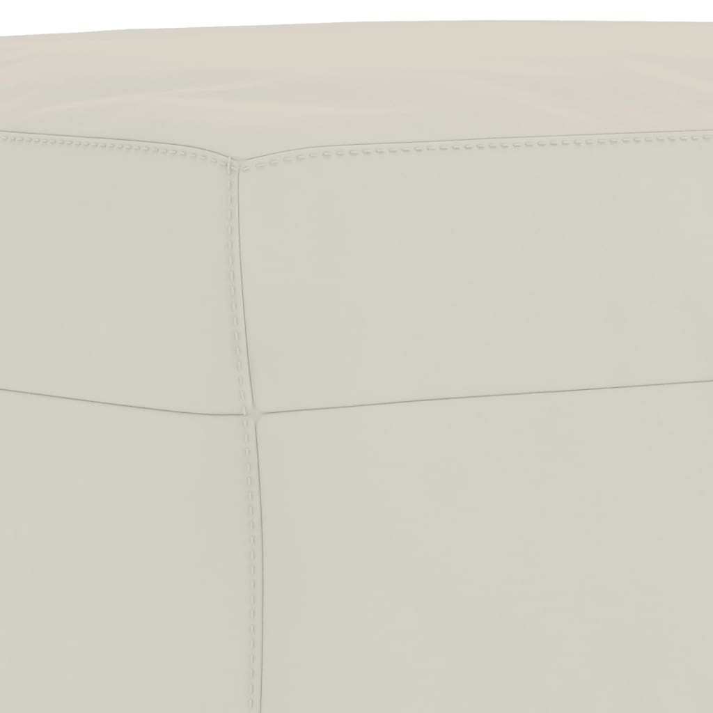 bænk 70x35x41 cm velour cremefarvet