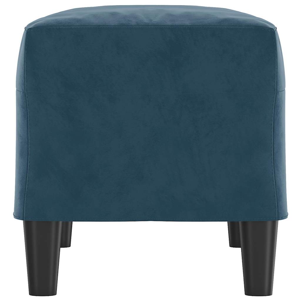 bænk 70x35x41 cm velour blå